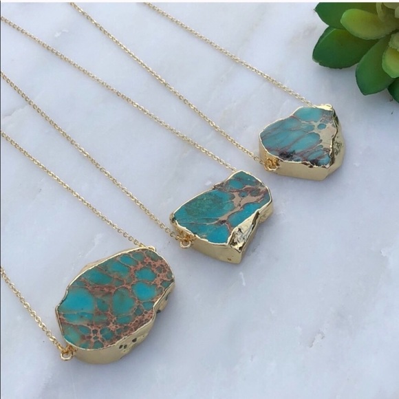 ❗️LAST❗️Raw Jasper 18k Gold Pendant - Picture 3 of 4